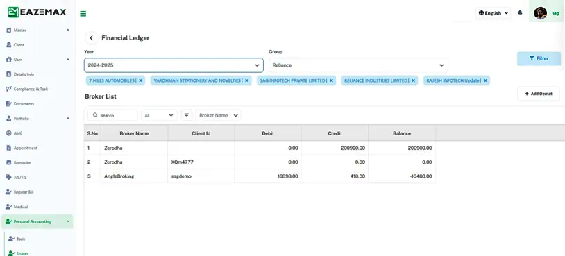 EazeMax Share Accounting