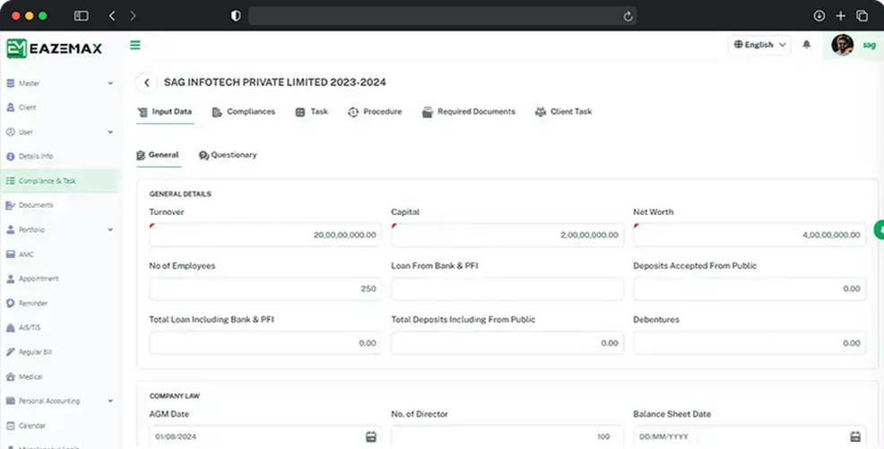 EazeMax Input Field