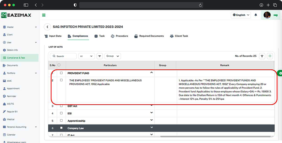 EazeMax PF Compliance Input Employee Data