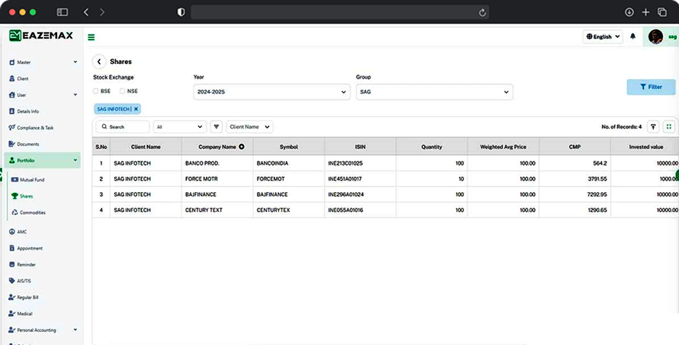 EazeMax Software Shares